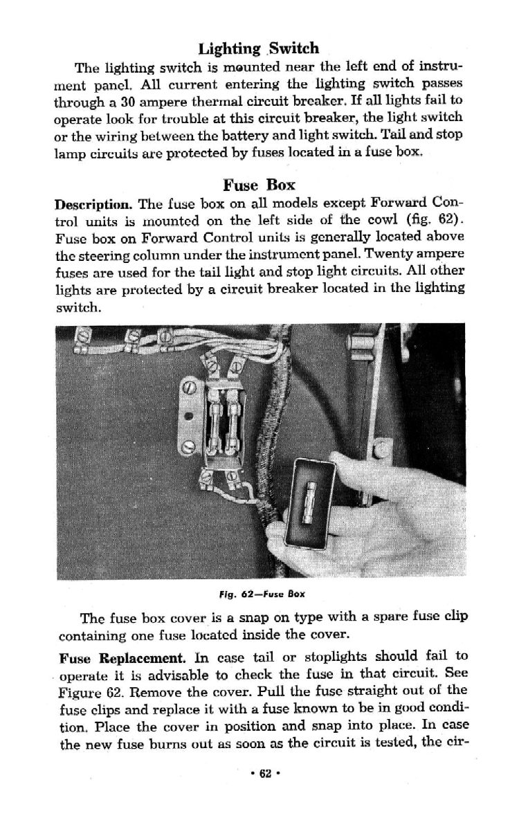 1951 Chevrolet Trucks Operators Manual Page 62
